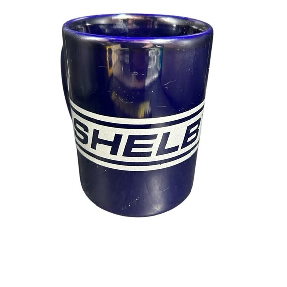 Vintage Shelby GT Ford Blue w Silver Coffee Mug 12 oz Ceramic - Picture 1 of 9